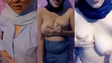 Bokep Indo SMA Hijab Live Remes Nenen poster